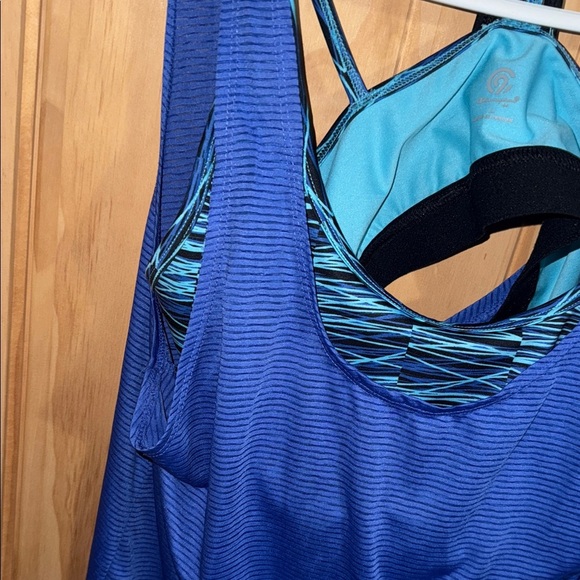 Champion Women's Blue Tank Top with Strappy Back - Picture 4 of 4